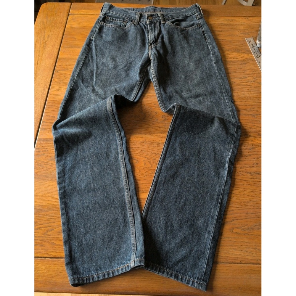 Levis 514 Jeans Mens 31x32 Blue Denim Straight Fit Medium Wash Stretch Red Tab